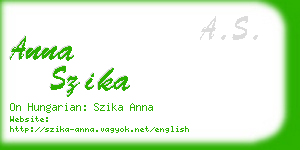 anna szika business card
